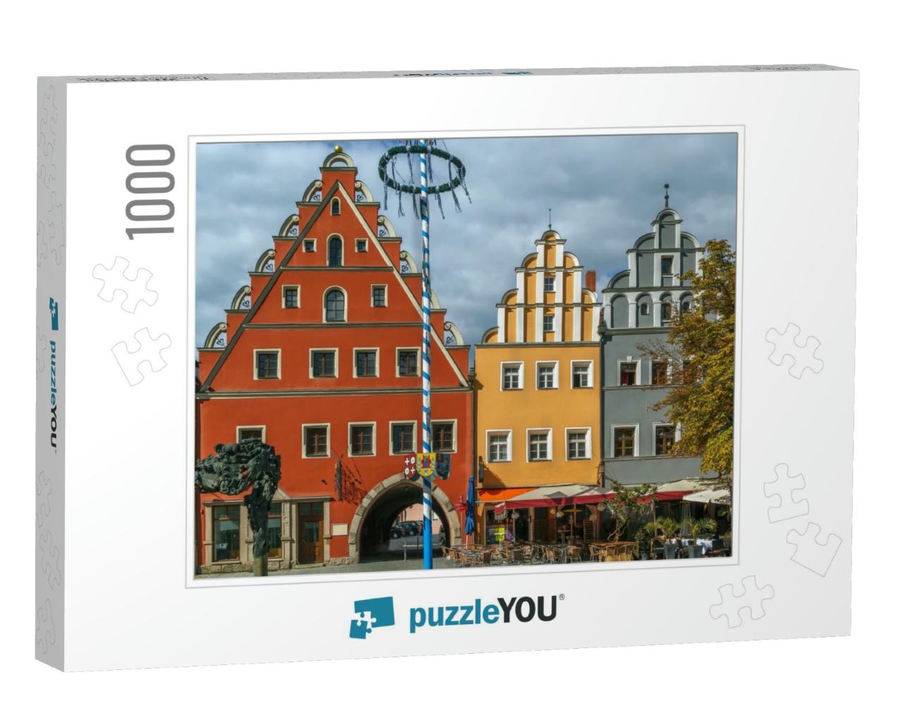Colorful Historic Houses on Main Square in Weiden in Der... Jigsaw Puzzle with 1000 pieces