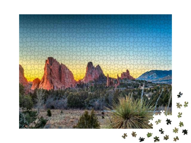 Garden of the Gods, Colorado Springs, Colorado, Usa... Jigsaw Puzzle with 1000 pieces