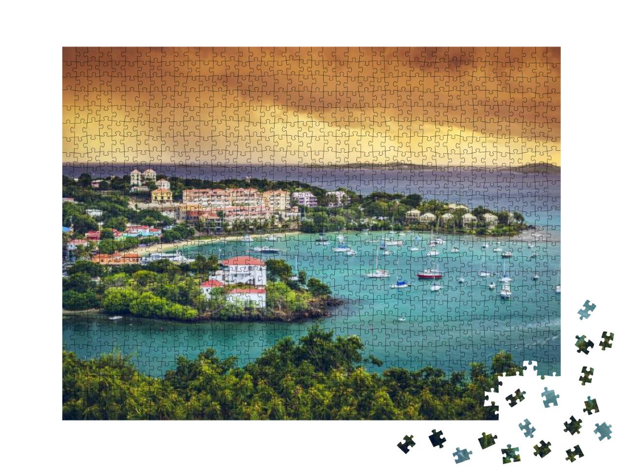 St. John, Us Virgin Island At Cruz Bay... Jigsaw Puzzle with 1000 pieces