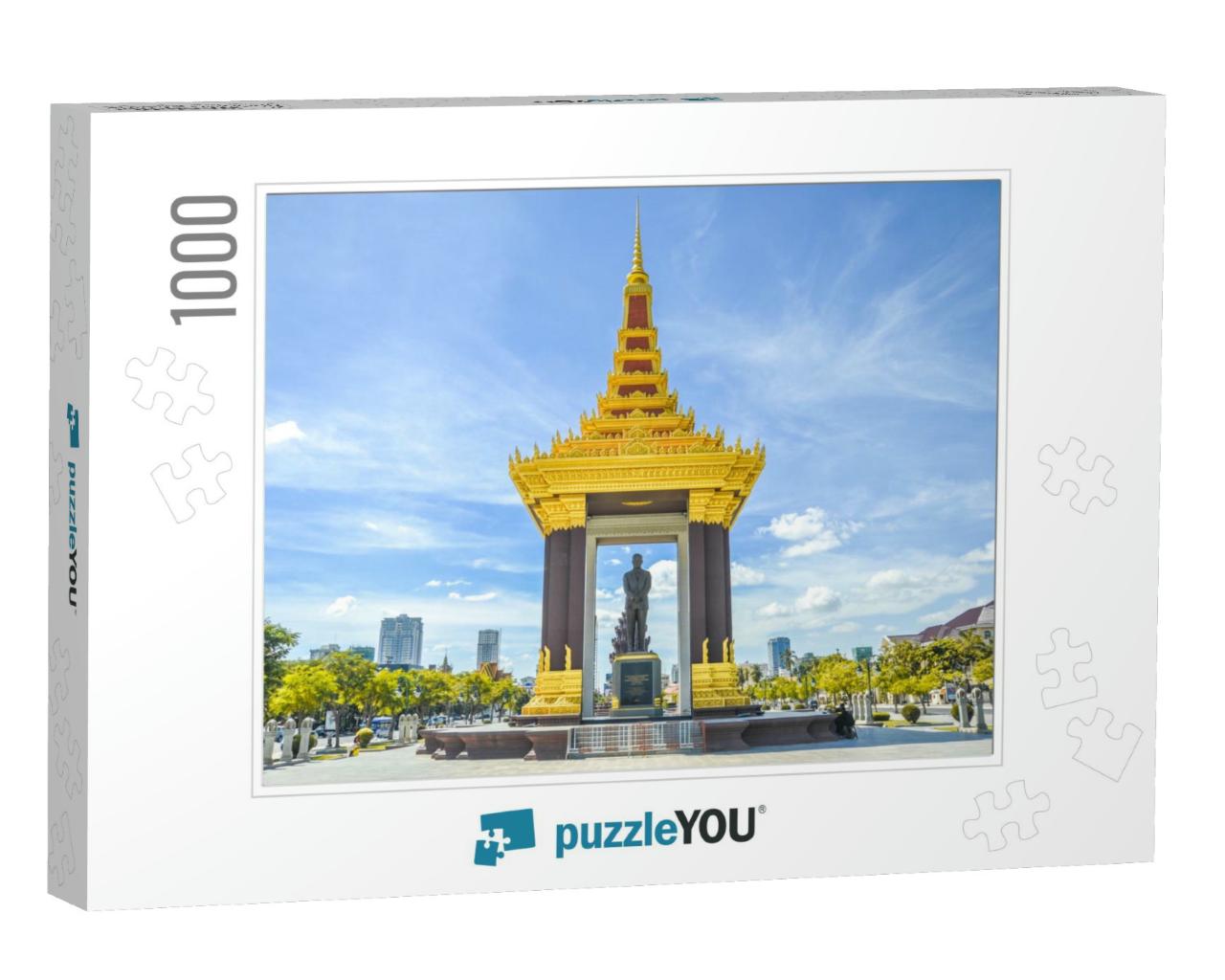 A Bronze Statue of the Late King Father Norodom Sihanouk... Jigsaw Puzzle with 1000 pieces