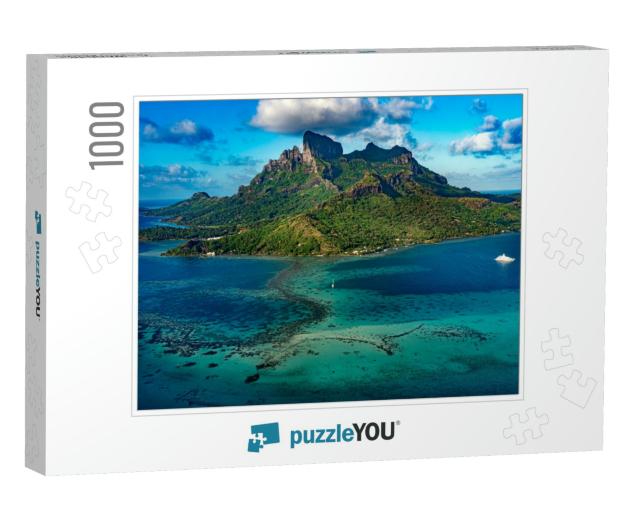 Bora Bora Aerial View Panorama Landscape French Polynesia... Jigsaw Puzzle with 1000 pieces