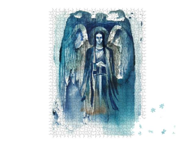 Standing Angel with a Sword... Jigsaw Puzzle with 1000 pieces