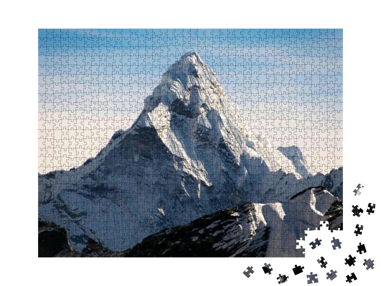 Evening View of Ama Dablam on the Way to Everest Base Cam... Jigsaw Puzzle with 1000 pieces