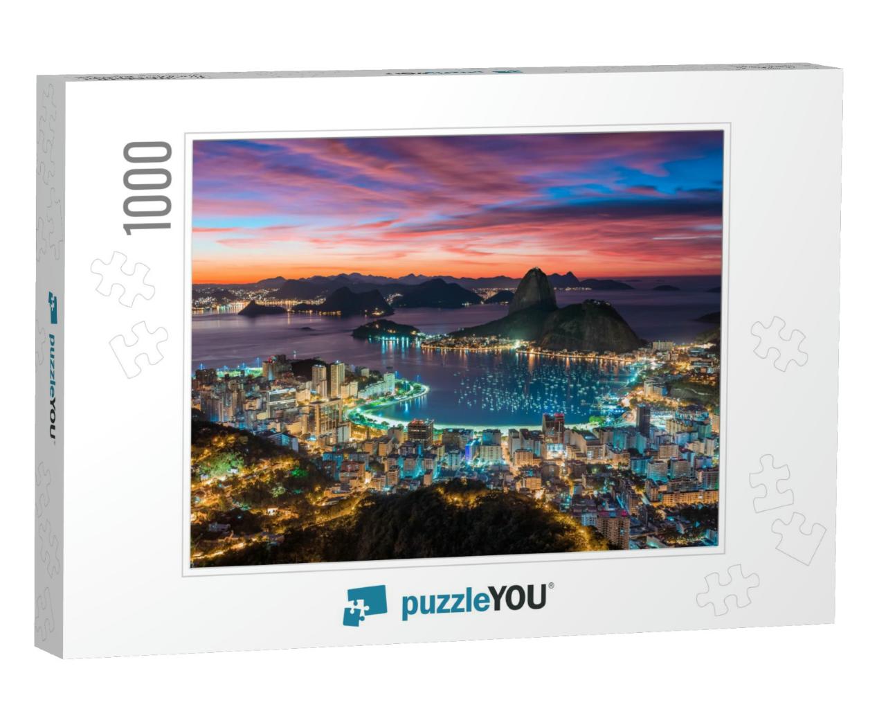 Sunset in Rio De Janeiro - Brazil... Jigsaw Puzzle with 1000 pieces