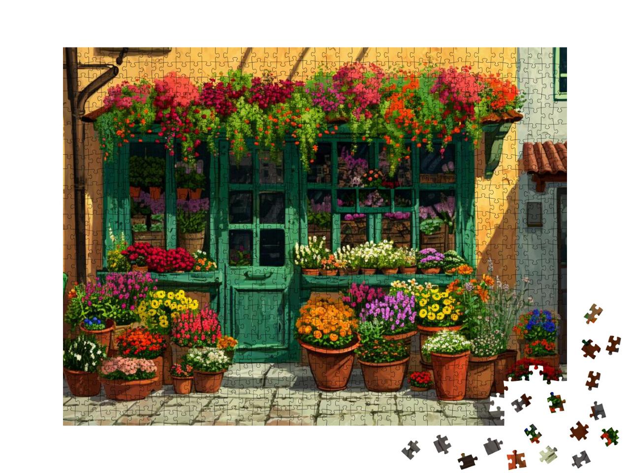 Flower Shop Jigsaw Puzzle with 1000 pieces
