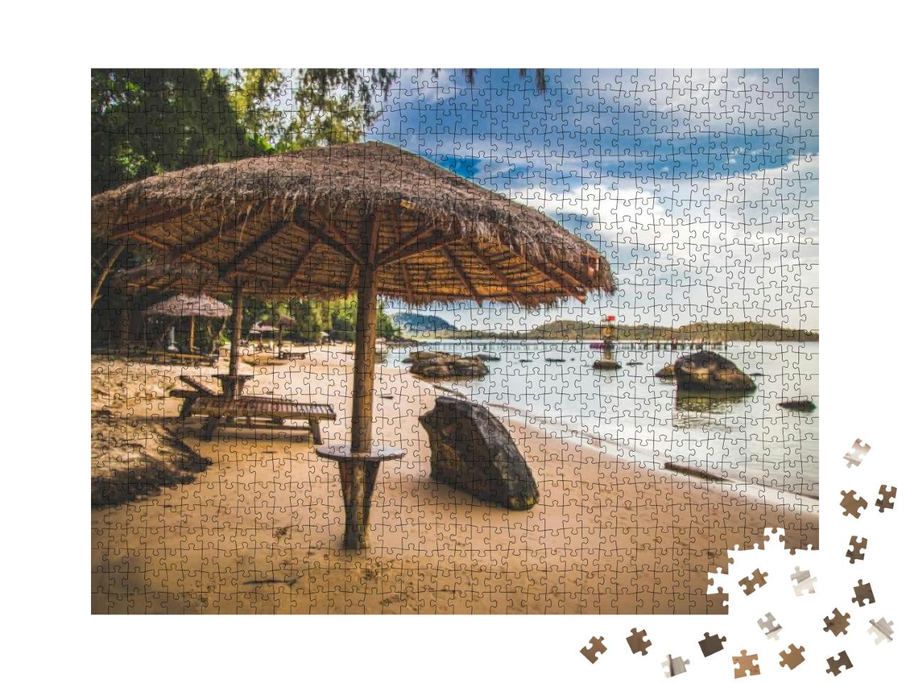 Koh Rong Island, Sunset & Beach, in Cambodia Sihanoukvill... Jigsaw Puzzle with 1000 pieces