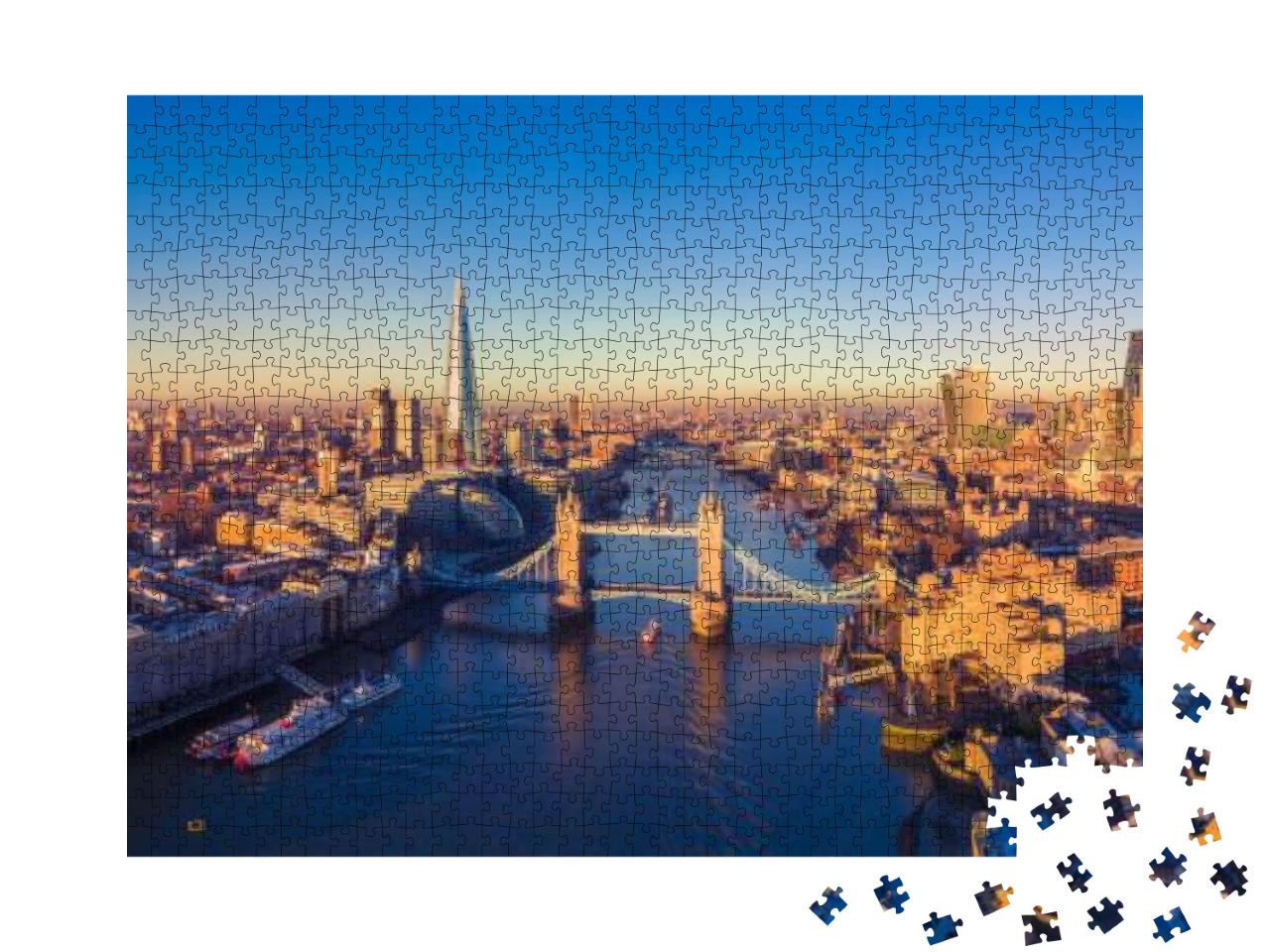 Aerial Panoramic Cityscape View of London & the River Tha... Jigsaw Puzzle with 1000 pieces