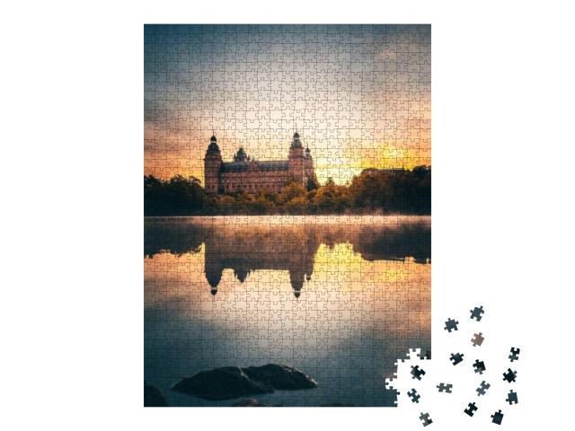 The Schloss or Burg Johannesburg in Aschaffenburg in Spri... Jigsaw Puzzle with 1000 pieces