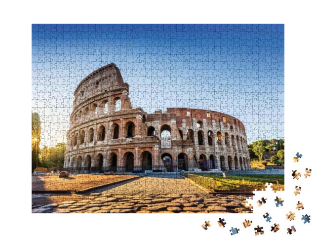 Rome, Italy. the Colosseum or Coliseum At Sunrise... Jigsaw Puzzle with 1000 pieces