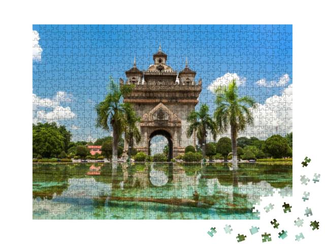 Patuxai Monument in Vientiane... Jigsaw Puzzle with 1000 pieces