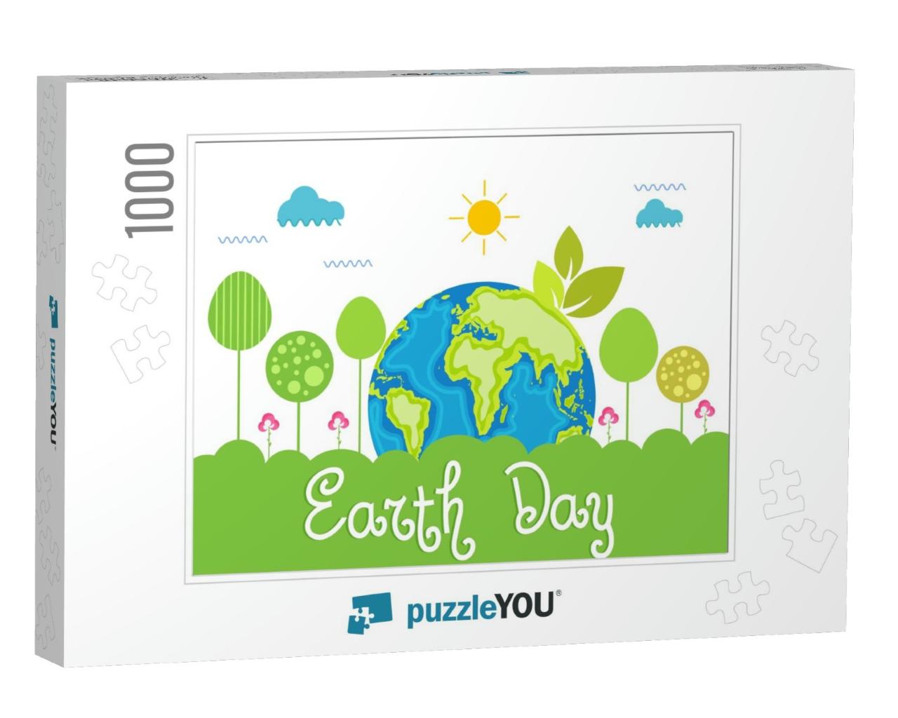 Vector Illustration of Happy Earth Day... Jigsaw Puzzle with 1000 pieces
