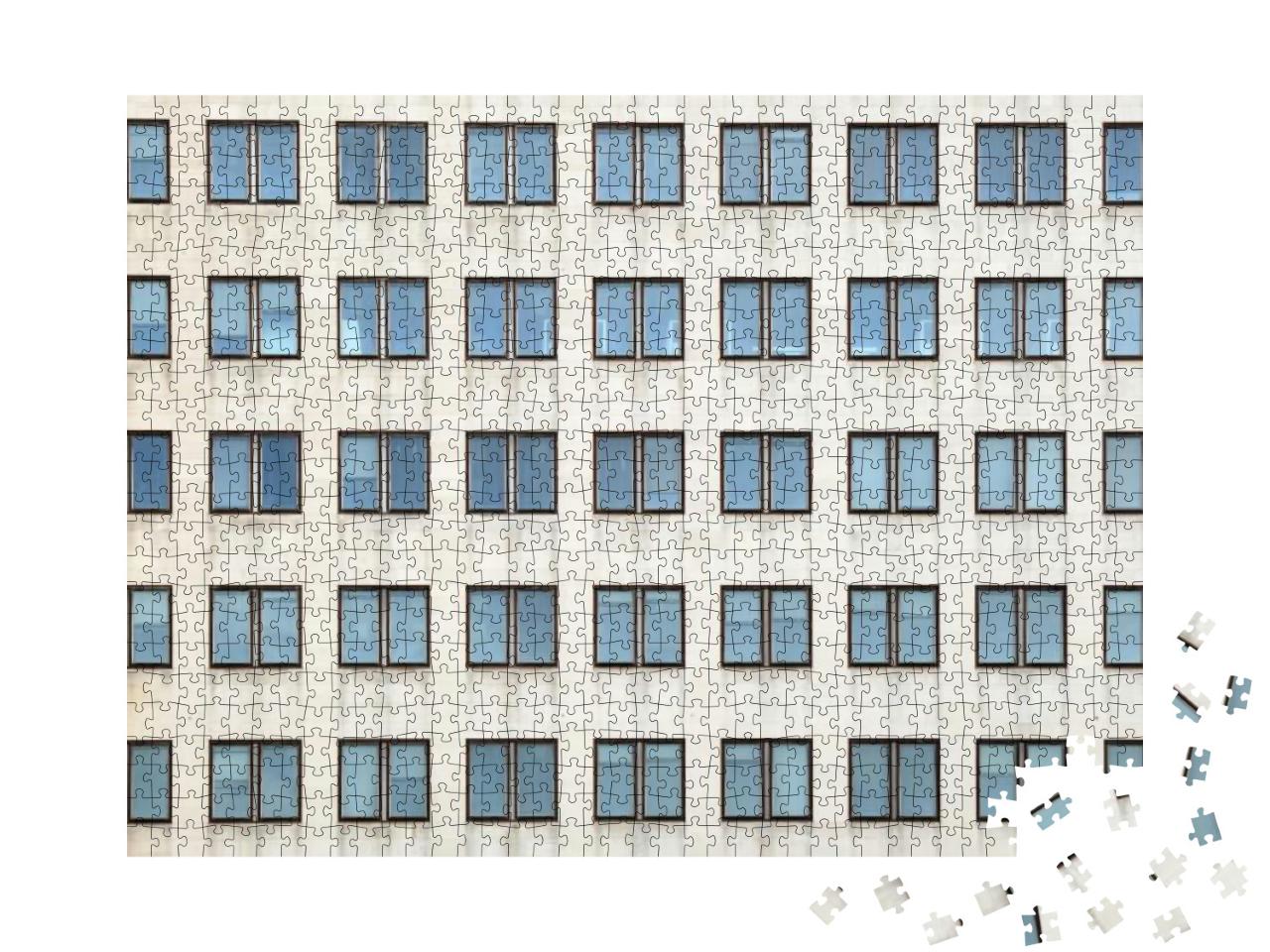 Multiple Closed Windows on a Large Office Building... Jigsaw Puzzle with 1000 pieces