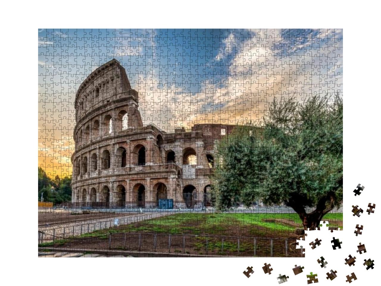Detail of Colosseum in Rome Roma, Italy. Also Named Colis... Jigsaw Puzzle with 1000 pieces