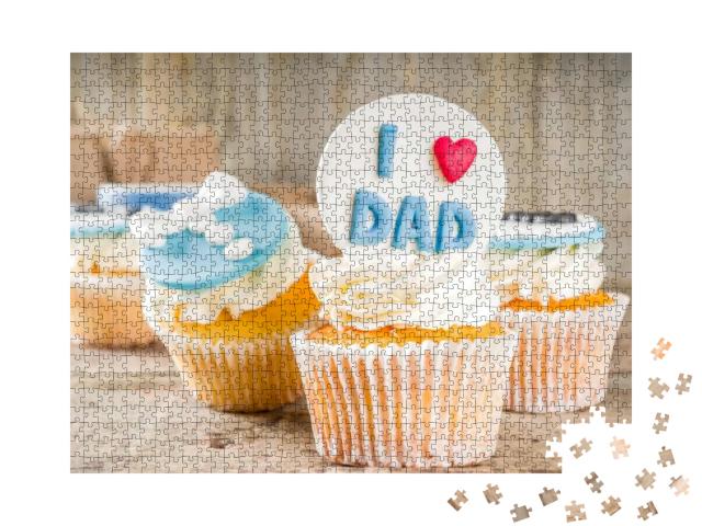 Happy Fathers Day Greeting Card. Greetings & P... Jigsaw Puzzle with 1000 pieces