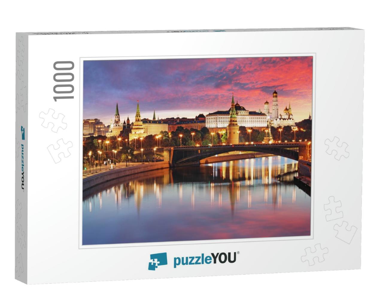 Russia, Moscow City Skyline At Sunset... Jigsaw Puzzle with 1000 pieces