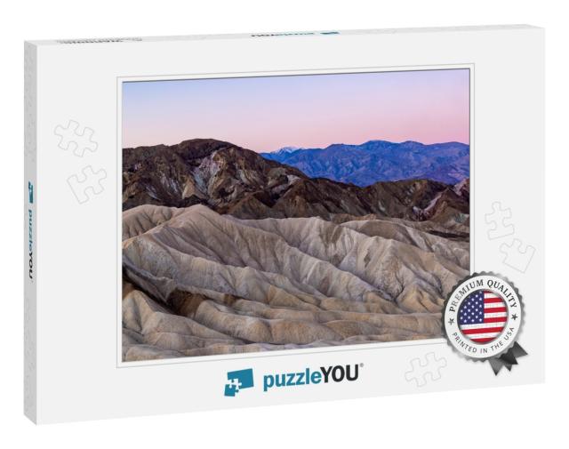 Badlands & the Black Mountains Light Up Purple & Pink wit... Jigsaw Puzzle