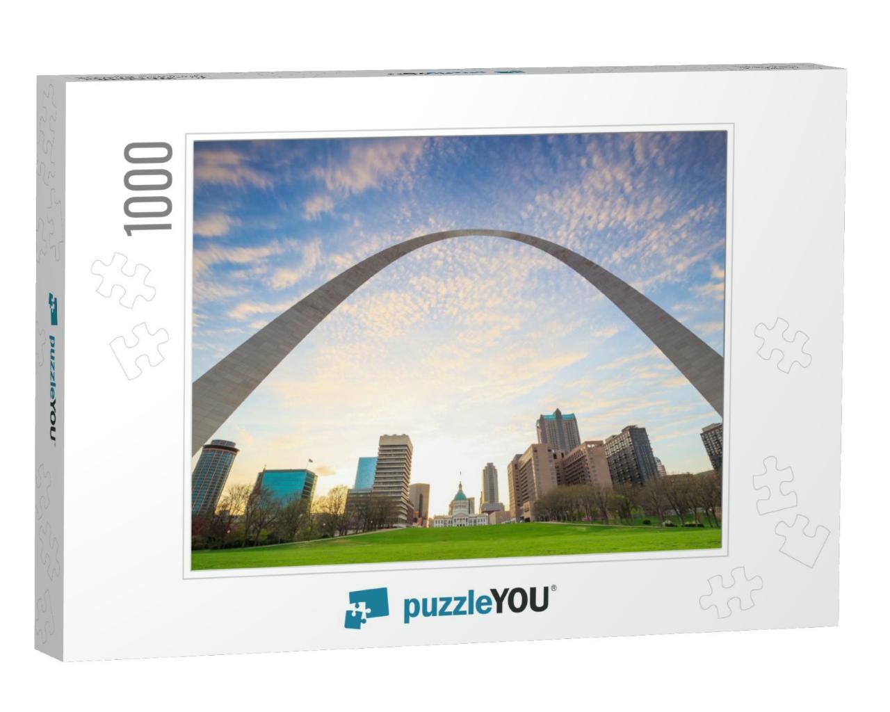 City of St. Louis Skyline At Twilight... Jigsaw Puzzle with 1000 pieces