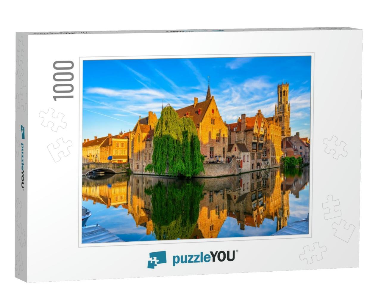 Classic View of the Historic City Center of Bruges Brugge... Jigsaw Puzzle with 1000 pieces