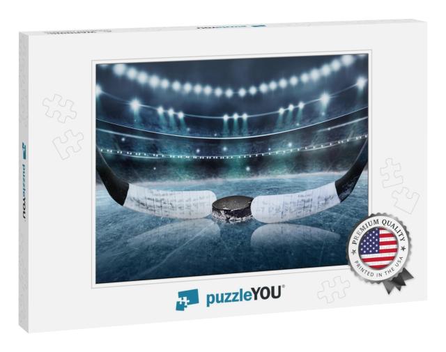 Ice Hockey Players on the Grand Ice Arena... Jigsaw Puzzle