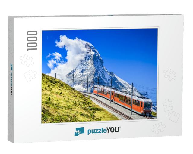 Matterhorn, Switzerland. Gornergratbahn is a 9 Km Long Ga... Jigsaw Puzzle with 1000 pieces