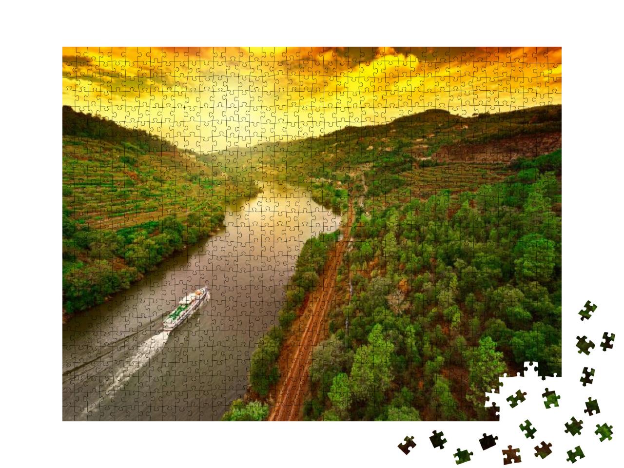 Vineyards in the Valley of the River Douro, Portugal... Jigsaw Puzzle with 1000 pieces