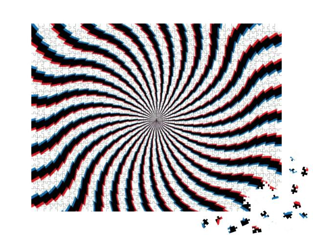 Abstract Hypnotic Background. Visual Illusion... Jigsaw Puzzle with 1000 pieces