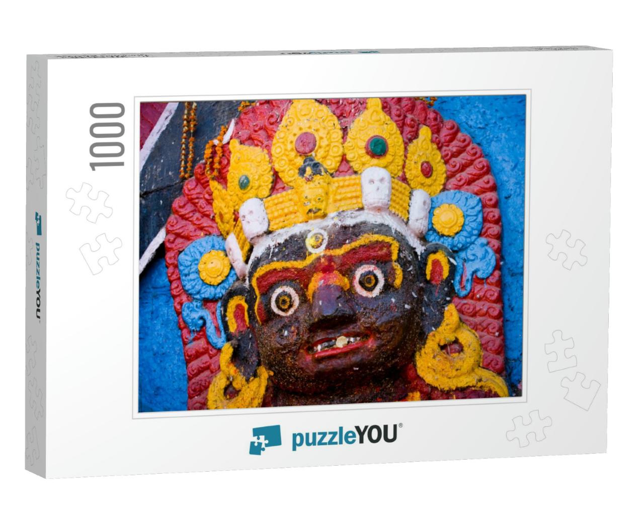 Kaal Bhairav Statue At Kathmandu Durbar Square, Nepal... Jigsaw Puzzle with 1000 pieces