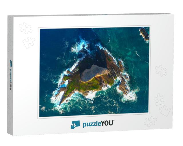 Aerial View of the Small Islet Motu Papa on the Island of... Jigsaw Puzzle
