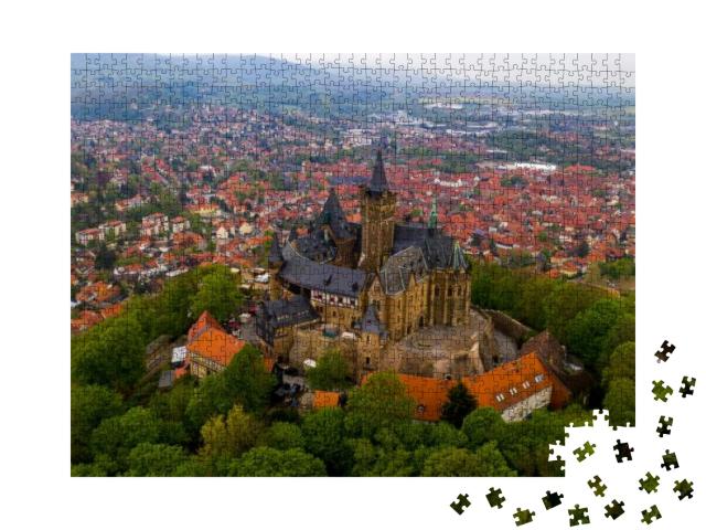 Wernigerode, Harz, Saxony-Anhalt, Germany, Aerial View fr... Jigsaw Puzzle with 1000 pieces