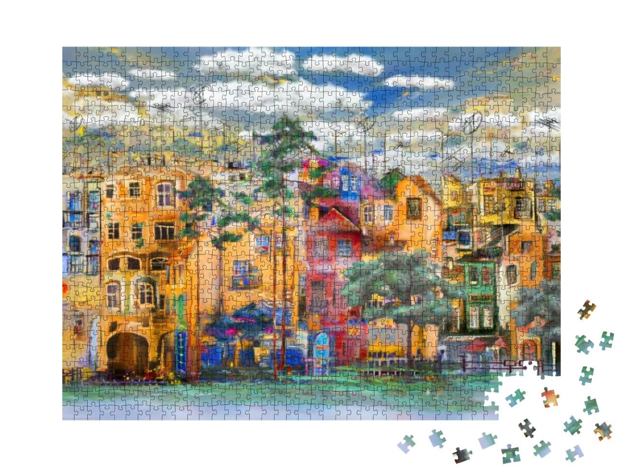 Resort Italian Town... Jigsaw Puzzle with 1000 pieces