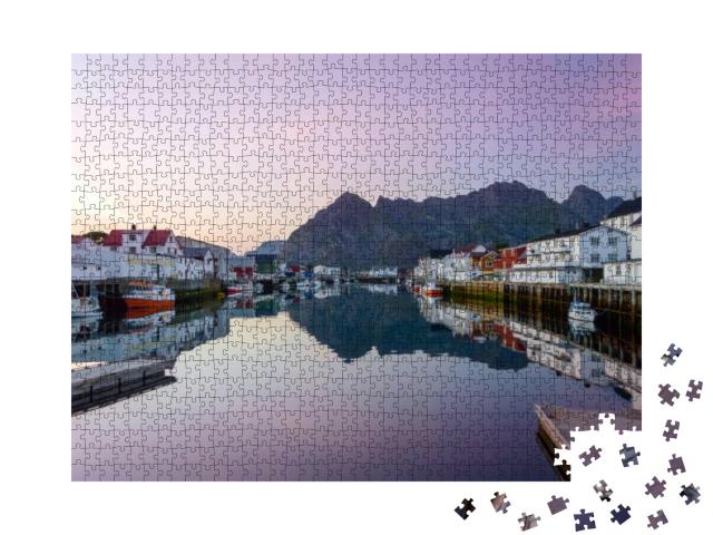 The Fishing Village of Henningsvaer in Norway... Jigsaw Puzzle with 1000 pieces