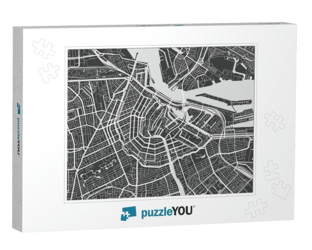 Vector Detailed Map Amsterdam... Jigsaw Puzzle