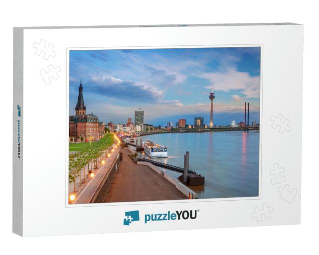 Dusseldorf, Germany. Panoramic Cityscape Image of Riversi... Jigsaw Puzzle