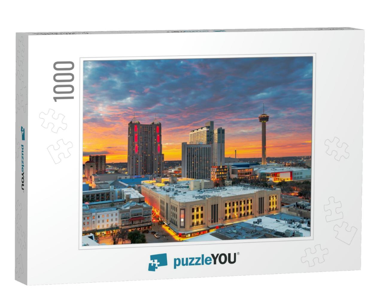 San Antonio, Texas, USA Skyline from Above At Dawn... Jigsaw Puzzle with 1000 pieces