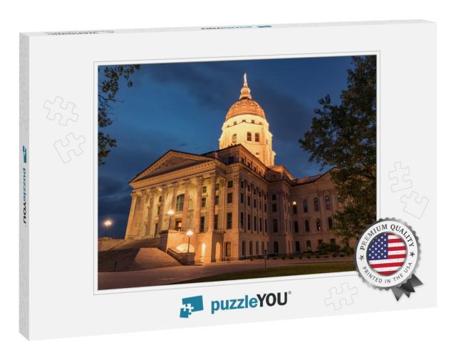 Exterior of the Kansas State Capital Building in Topeka... Jigsaw Puzzle