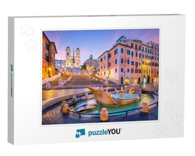 Spanish Steps in the Morning, Rome, Italy At Twilight... Jigsaw Puzzle