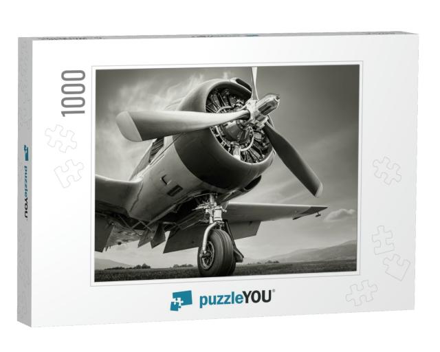Historical Aircraft Against a Dramatic Sky... Jigsaw Puzzle with 1000 pieces