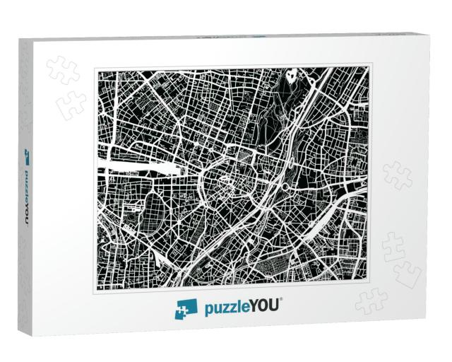 Vector City Map of Munich, Germany... Jigsaw Puzzle