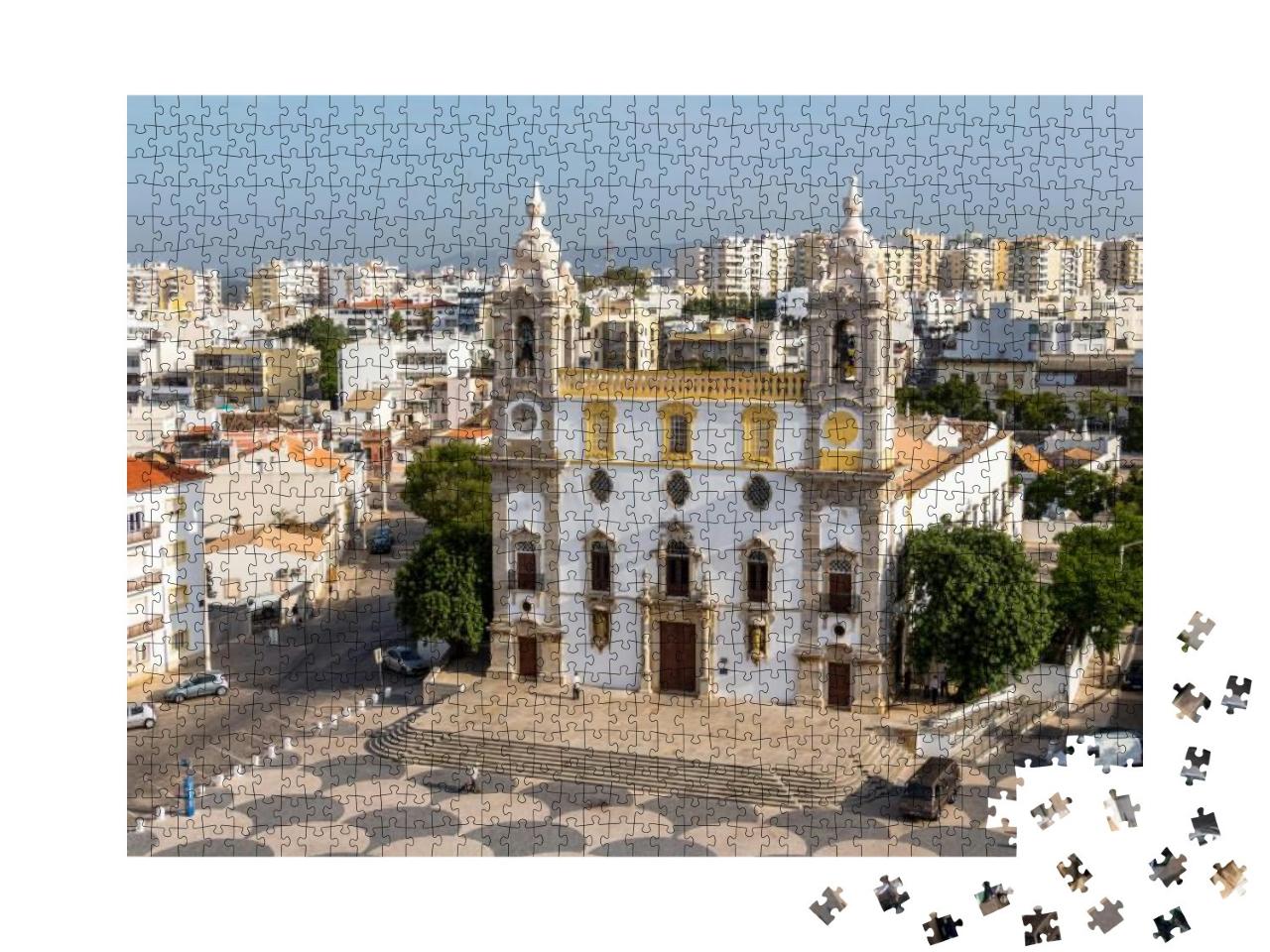View on Cathedral in Old Town of Faro, Portugal... Jigsaw Puzzle with 1000 pieces