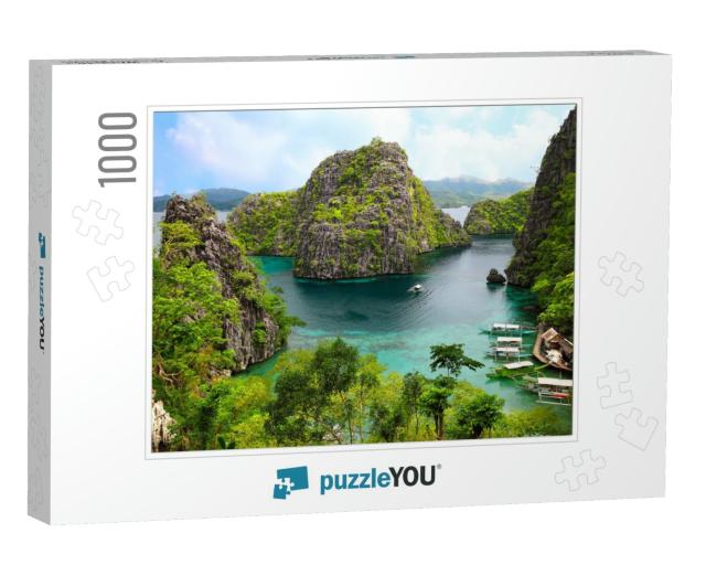 Landscape of Coron, Busuanga Island, Palawan Province, Ph... Jigsaw Puzzle with 1000 pieces