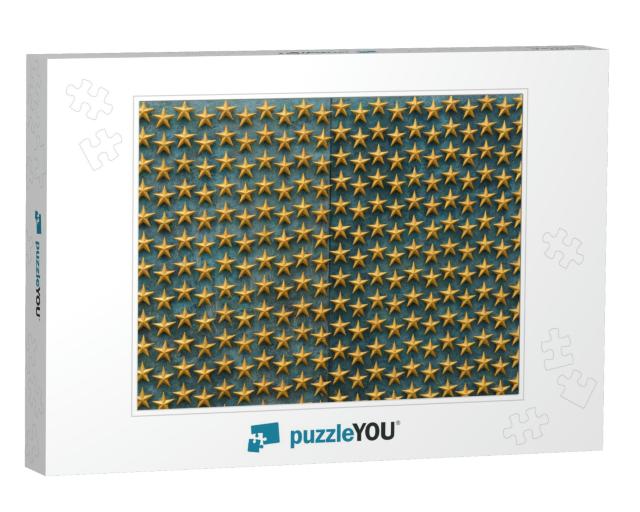Freedom Wall with Golden Stars At World War Ii Memorial o... Jigsaw Puzzle