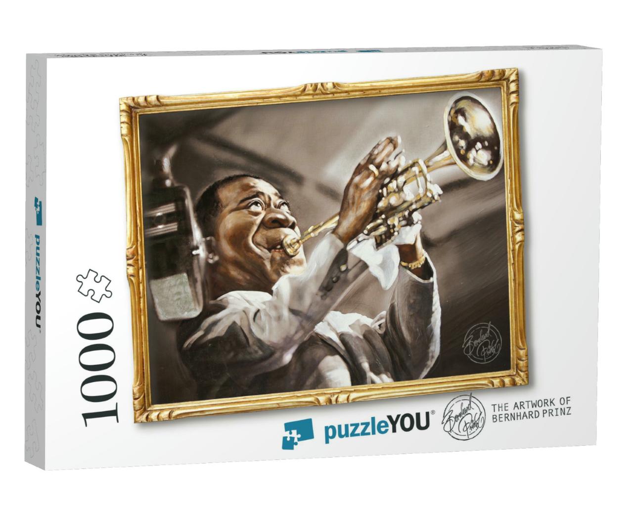 Jazz Trumpet Entertainer Portrait Jigsaw Puzzle with 1000 pieces