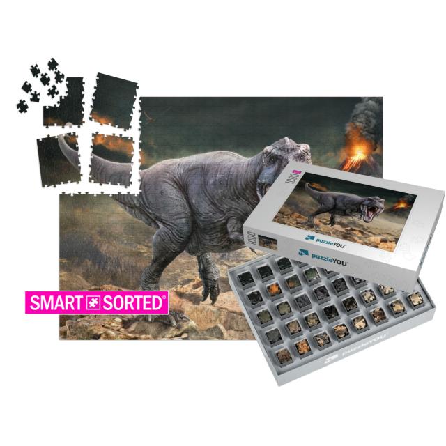 Tyrannosaurus Rex Scene 3D Illustration... | SMART SORTED® | Jigsaw Puzzle with 1000 pieces