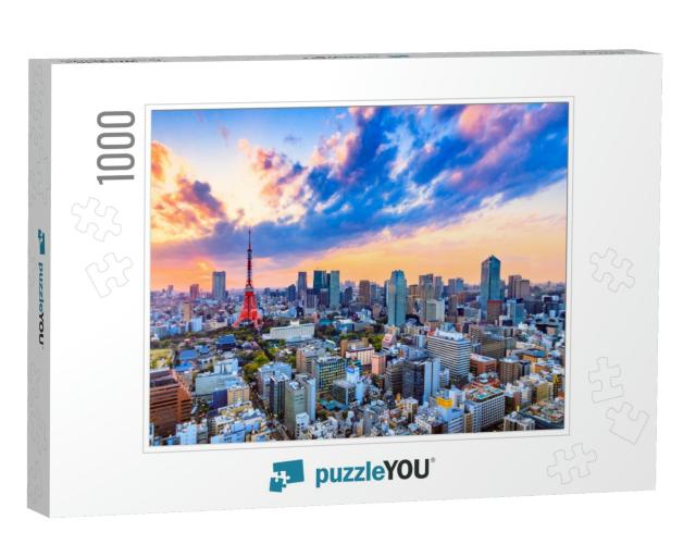 Cityscapes View Sunset of Tokyo City Japan... Jigsaw Puzzle with 1000 pieces