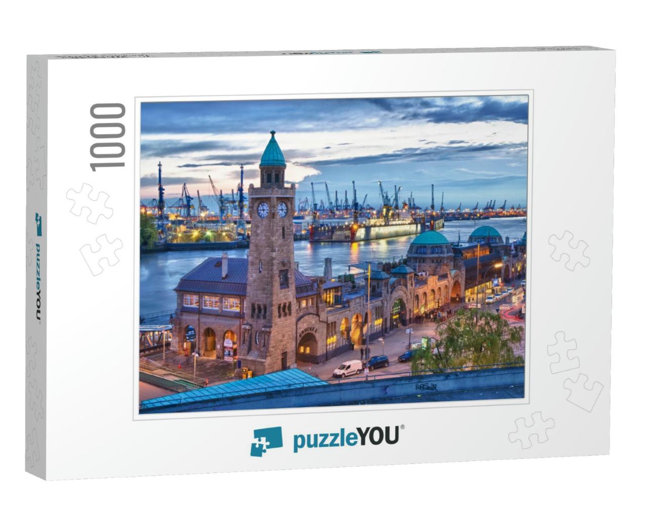 Hamburg Harbor, Germany... Jigsaw Puzzle with 1000 pieces