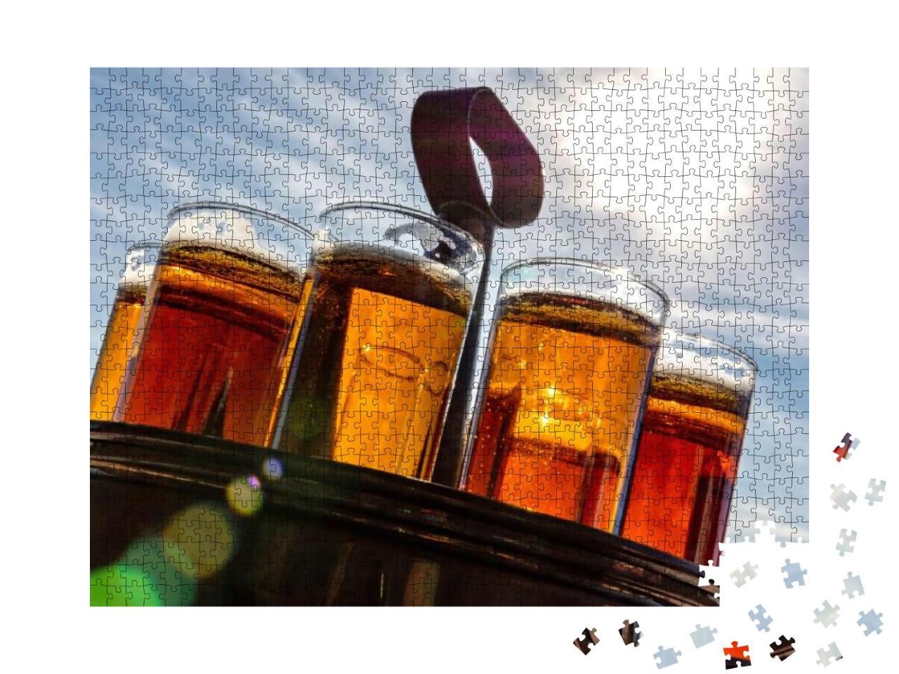 Koelsch - a Specialty Beer from Cologne in a Typical Tray... Jigsaw Puzzle with 1000 pieces