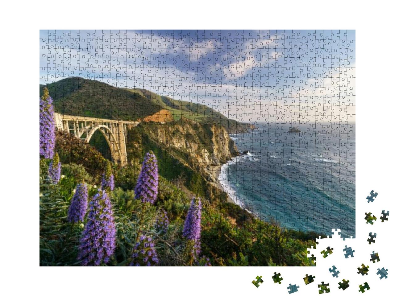 Blooming At Bixby Bridge... Jigsaw Puzzle with 1000 pieces