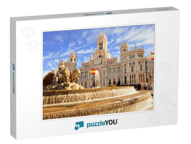 The Famous Cibeles Fountain in Madrid, Spain... Jigsaw Puzzle