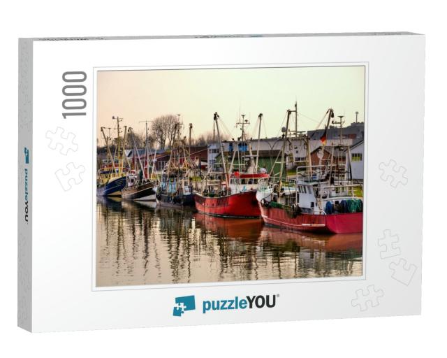 Fishing Trawler in the Port of Buesum... Jigsaw Puzzle with 1000 pieces