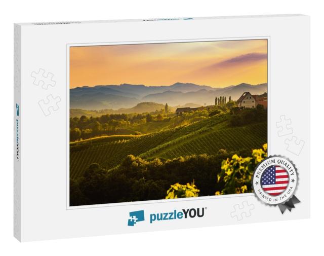 View from Famous Wine Street in South Styria, Austria on... Jigsaw Puzzle
